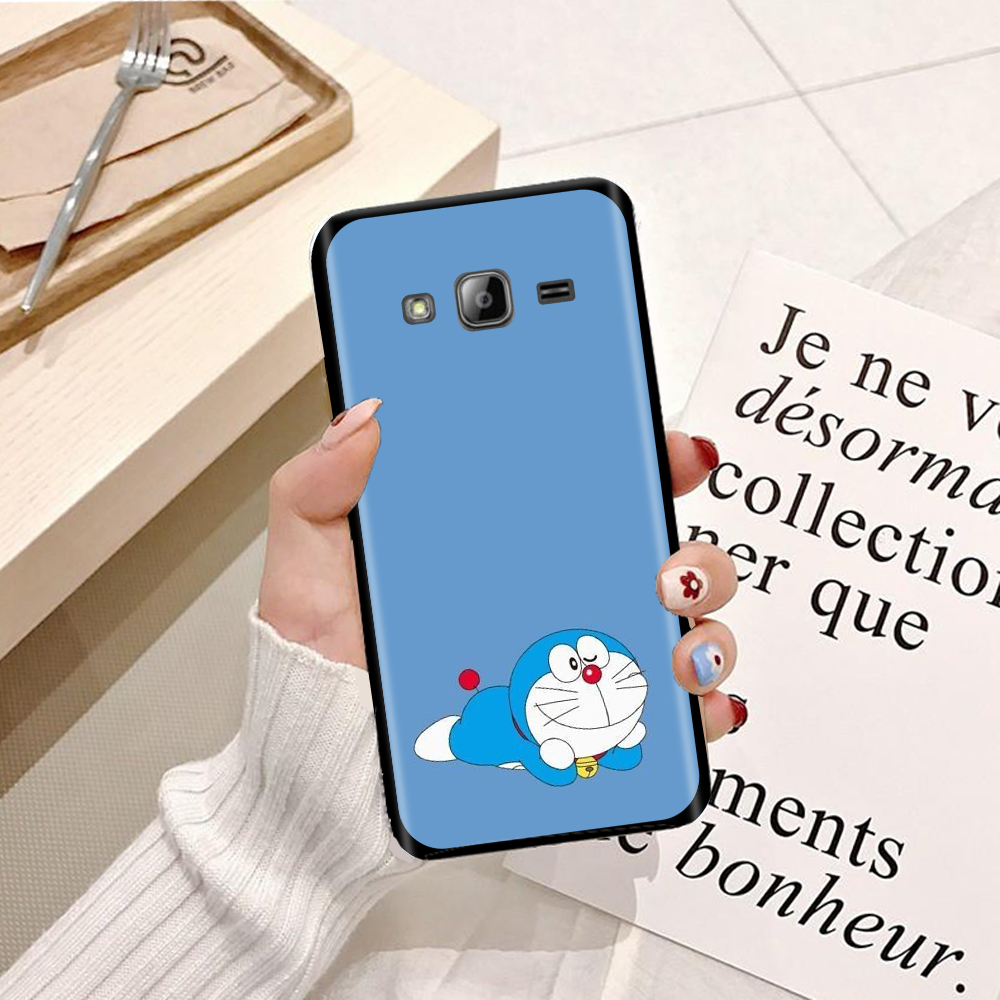 Ốp lưng điện thoại Samsung Galaxy J3 2016 viền silicon dẻo TPU  hình Doremon Vui Nhộn - Hàng chính hãng