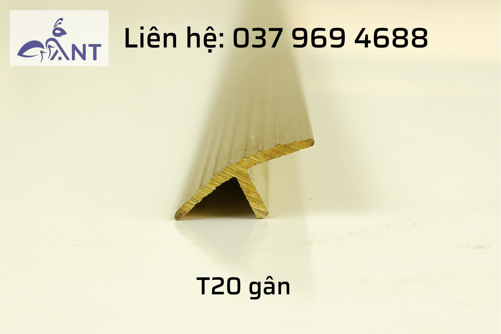 Nẹp đồng t20 gân, trang trí nhà cửa, chống trơn sàn, thanh dài 4m, hỗ trợ cắt theo kích thước