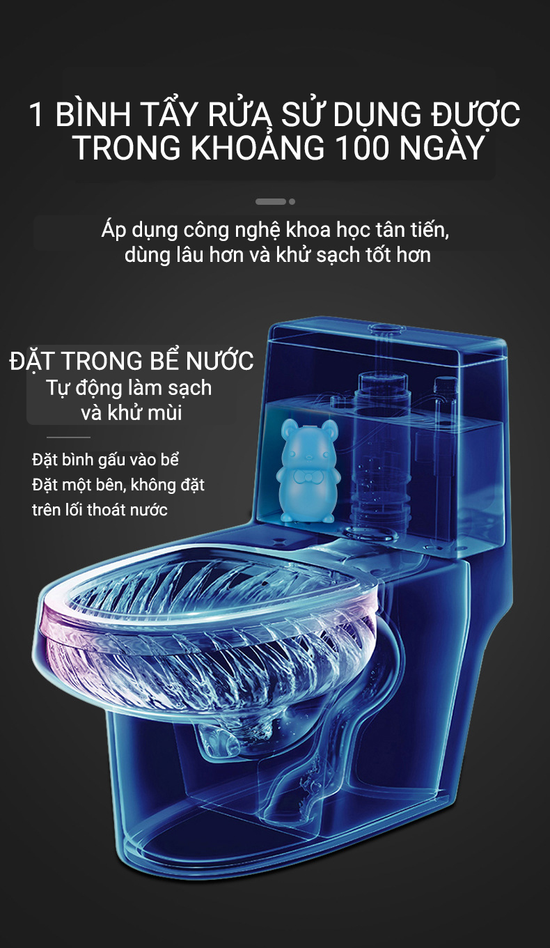 Chai Thả Bồn Cầu Nhật Bản HOMI Mã HC01 - Khử Mùi Nhà Vệ Sinh, Diệt Sạch 99,9% Vi Khuẩn, Siêu Tiết Kiệm - Hàng Chính Hãng