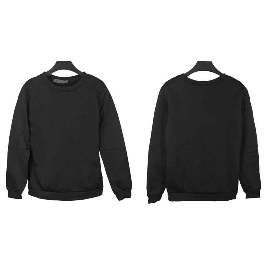 Mens Sweatshirt Plain Fleece Sweat Top Pullover Crew Neck