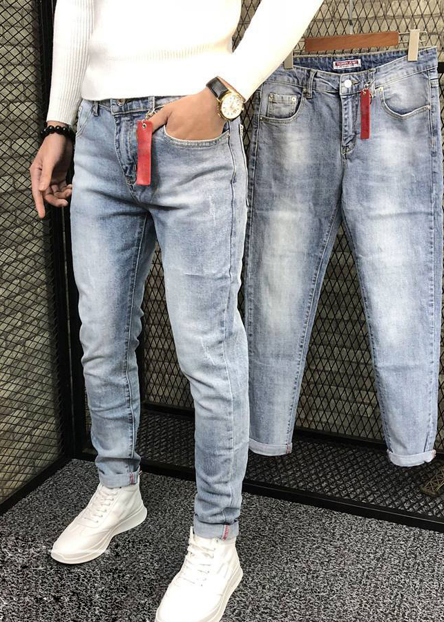 Quần Bò Nam Wash Bạc Dáng Body JEANBAC98