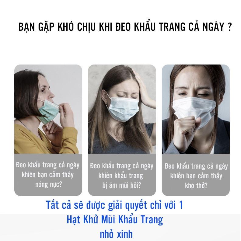 Hạt Khử Mùi Khẩu Trang, Viên Thơm Khẩu Trang, Khử Mùi Hôi Khẩu Trang và Tạo Hương Thơm Tươi Mát Cả Ngày