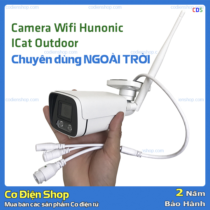 Camera wifi ngoài trời Hunonic ICat Outdoor - Hàng chính hãng