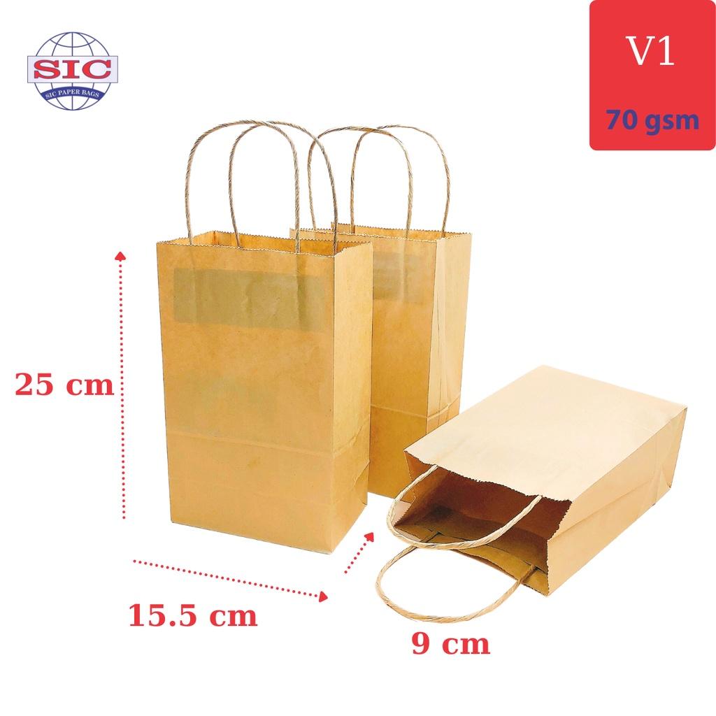 Túi giấy Kraft- Túi giấy xi măng đủ kích cỡ có quai