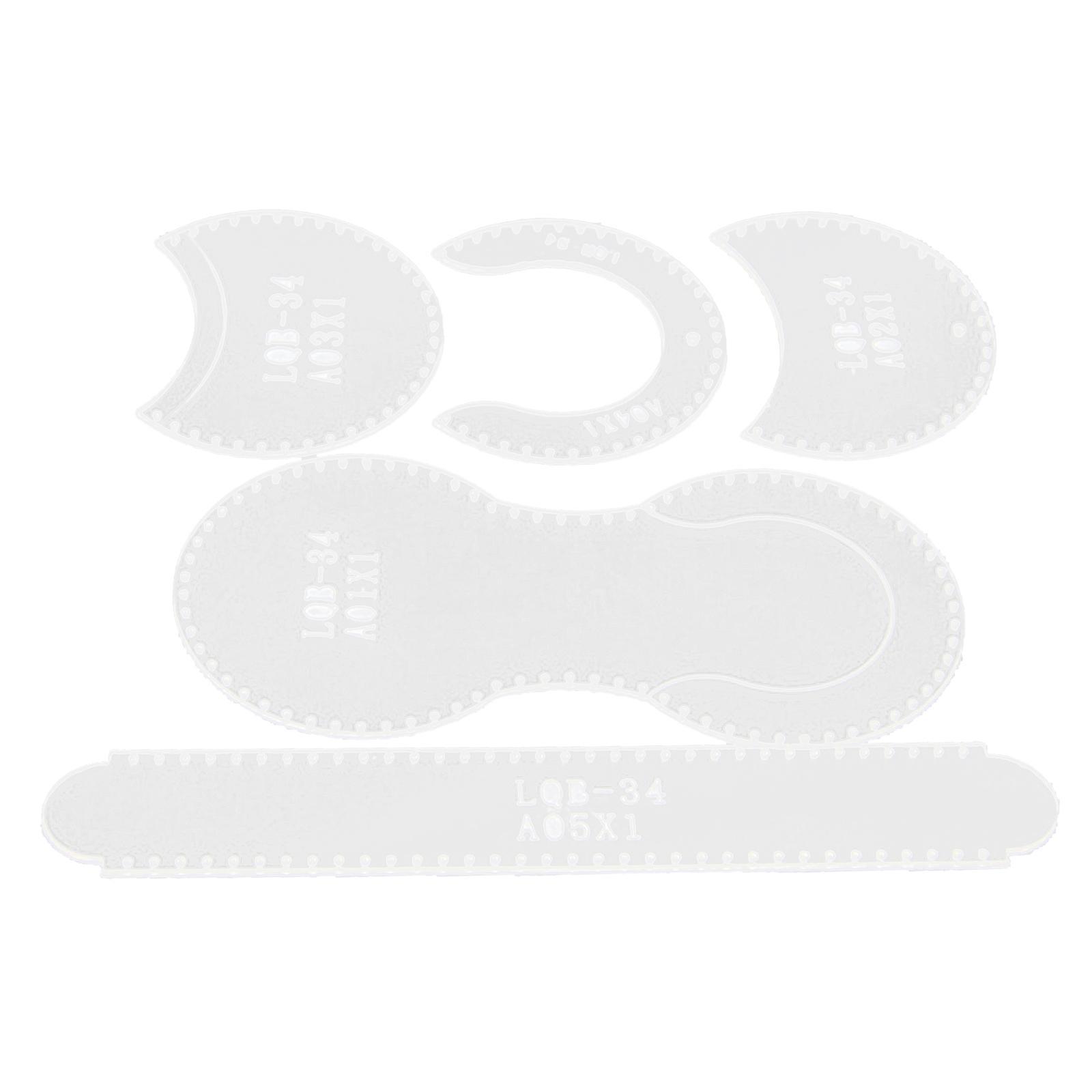 5x Wallet Pattern Stencil Leather Craft Drawing Cutting Template Mould Board Kit