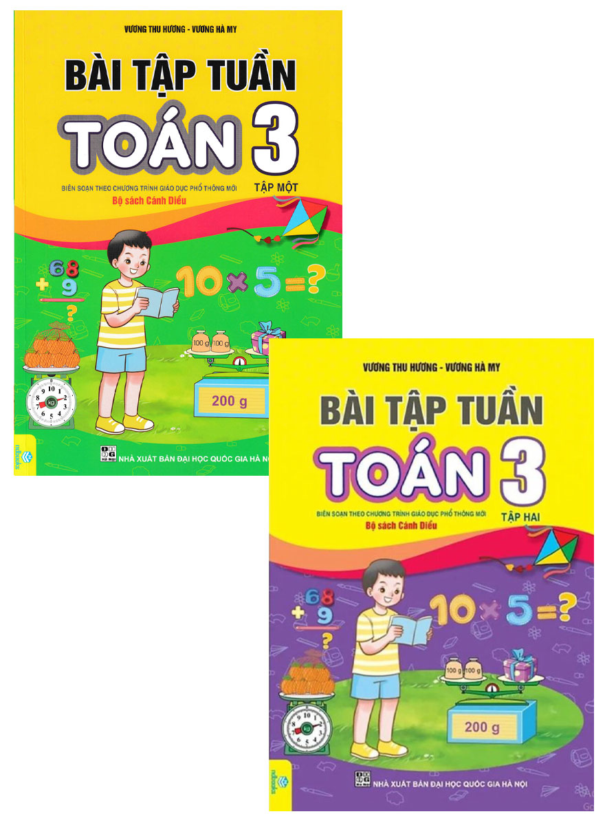 Combo Bài Tập Tuần Toán Lớp 3 - Tập 1 + Tập 2  - ND