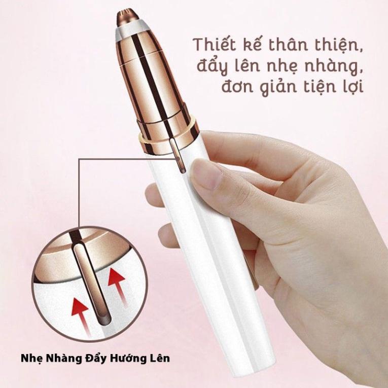 Bút tỉa lông mày - Máy tỉa lông mày với lưỡi cạo 360 đa năng tạo kiểu chân mày theo ý muốn, sạc usb