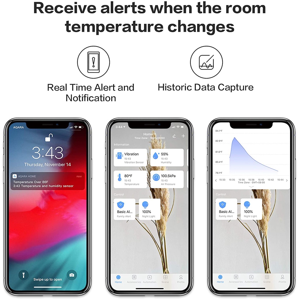 Cảm Biến Nhiệt Độ Độ Ẩm AQARA Đo Độ Âm Áp Suất Không Khí Sensor Có Độ Chính Xác Cao Tương Thích HomeKit Cần Trang Bị Hub Hàng Chính Hãng BH 12 Tháng