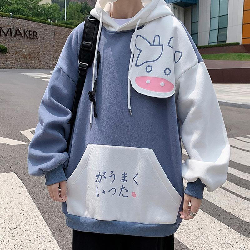 Áo Hoodie Dáng Rộng In Hình Thời Trang Thu Đông Cho Nam TF1
