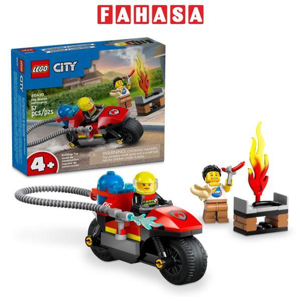 Đồ Chơi Lắp Ráp Xe Mô Tô Cứu Hỏa - Fire Rescue Motorcycle - Lego City 60410 (57 Mảnh Ghép)