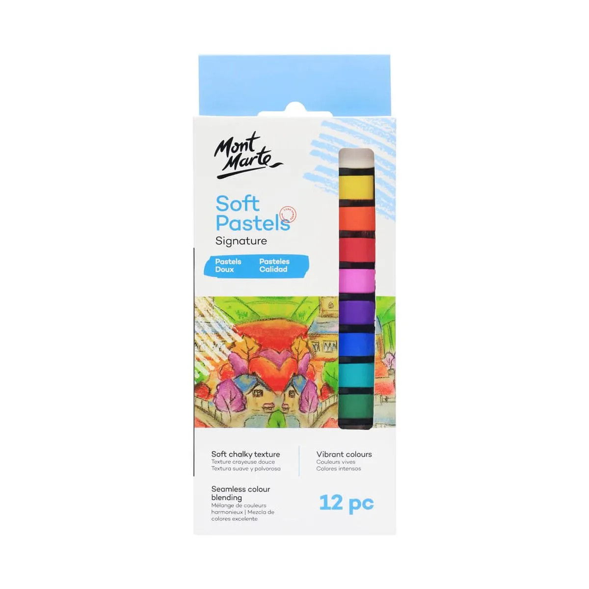 Bộ Phấn tiên Mont Marte 12/24 màu - Soft Pastels Signature 12/24 Colours