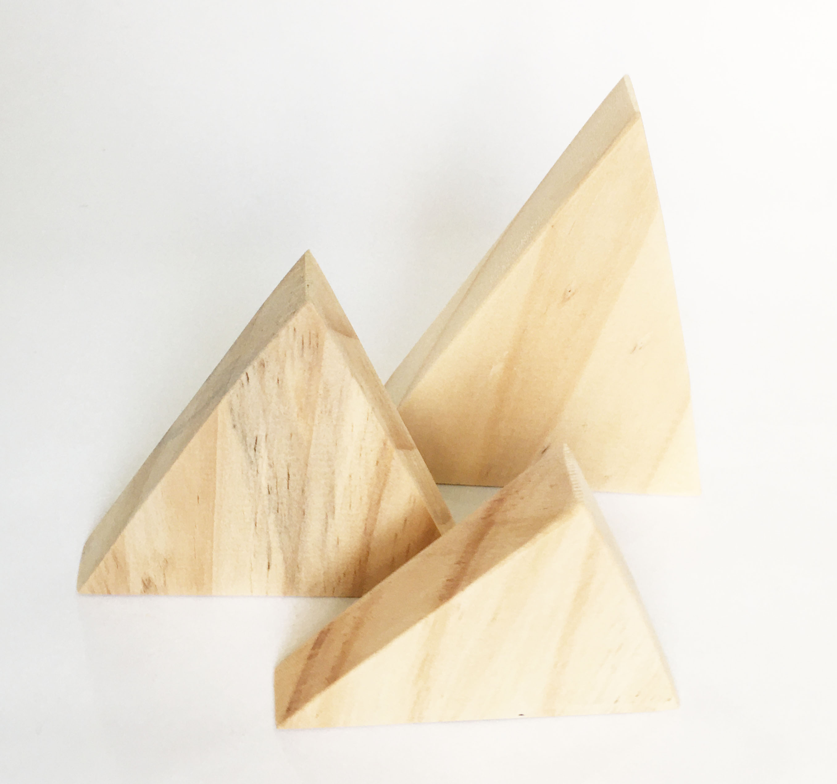 Combo 3 ngọn núi mini trang trí bằng gỗ thông trang trí handmade, vẽ, decor hoặc đồ chơi