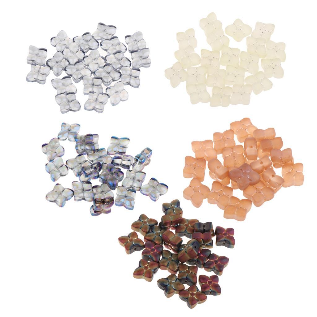 Beading Czech Glass Beads- 10mm Butterfly Beads Loose for DIY Bracelets,Necklaces,Earrings, Hair Accessories and Jewelry Making Pack of 20 Pieces