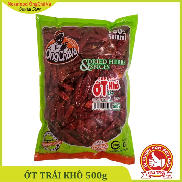 Ớt Nguyên Trái Sấy Khô Ông Chà Và 500g (Dried Chilli Spicy)