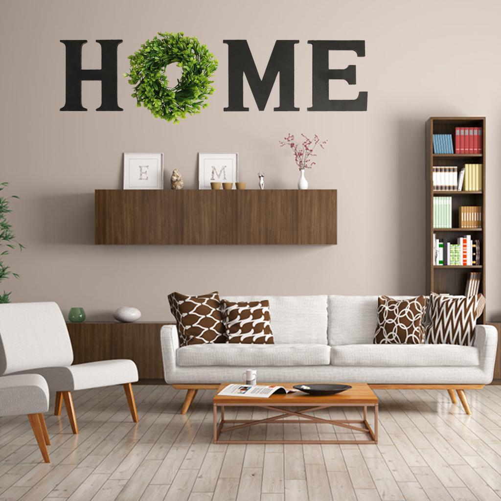 Home Sign Letters Decorative Wooden Block Word Signs Home Farmhouse Black