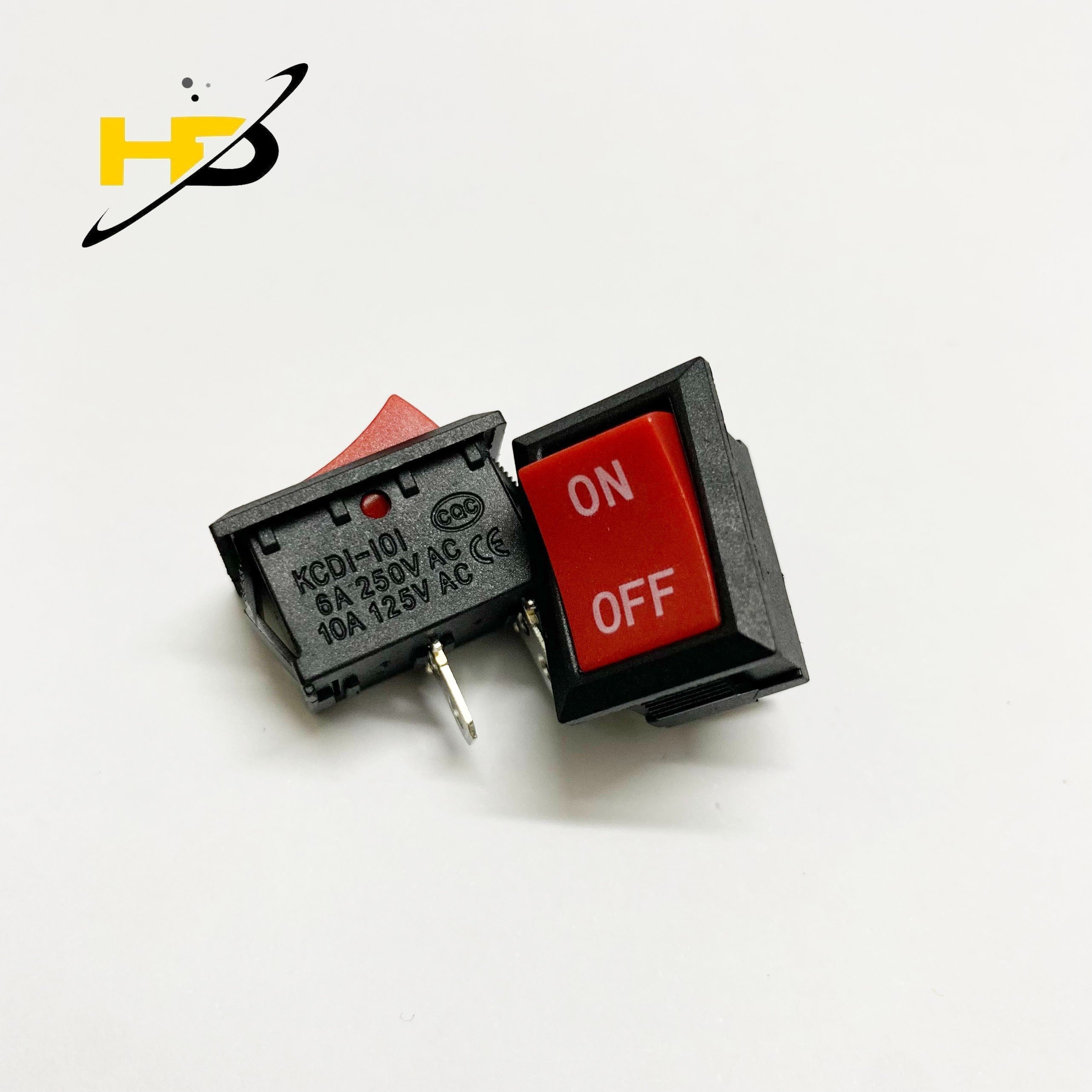 Bộ 3 Cái Công Tắc Nguồn Bật/Tắt 4 Chân KCD1-101 2P 250V 6A , Dùng Để Đảo Nguồn Điện