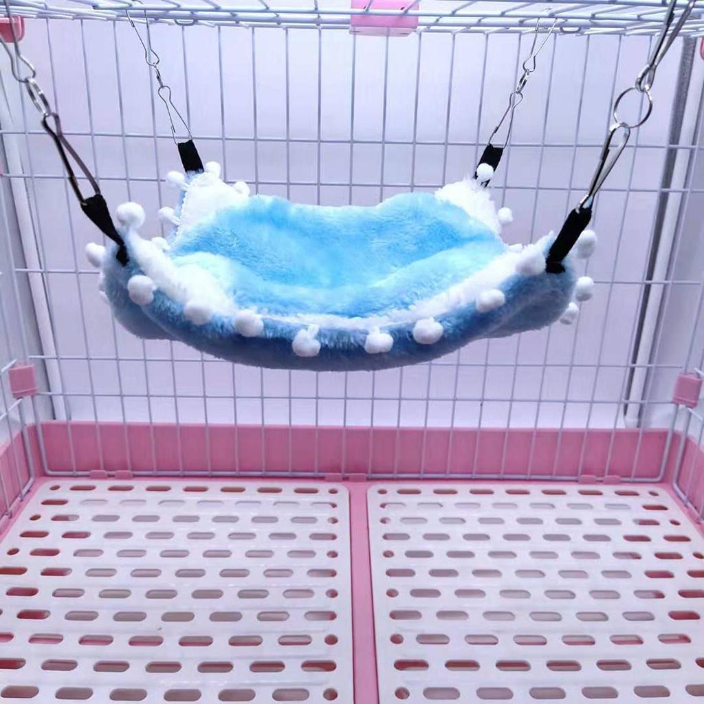 Small Animals Warm Hammock Hamster Sleep Bed For Small Pet Blue-S