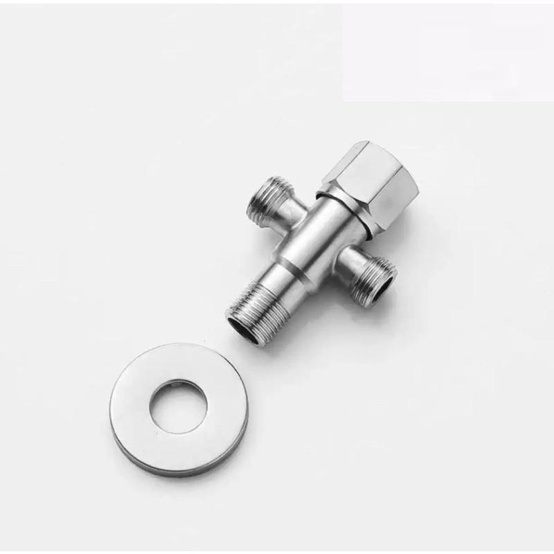 Van chia giảm áp-khoá 2 đường nước INOX SUS304