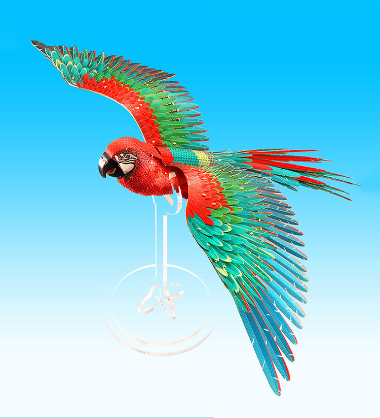 Mô hình thép 3D tự ráp Scarlet Macaw