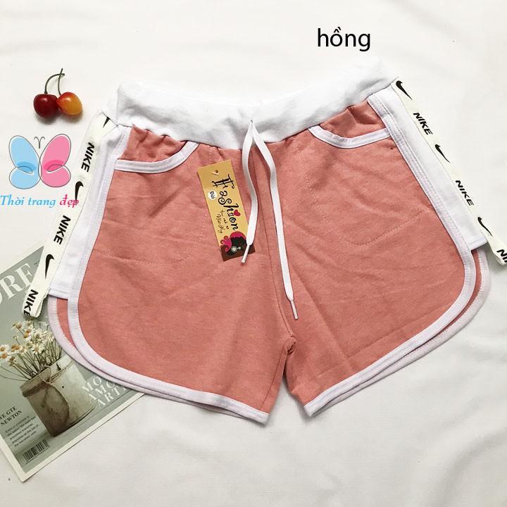 Quần đùi nữ từ 45-53kg - quần sọt short nữ thun da cá lưng trắng, cho bạn gái năng động