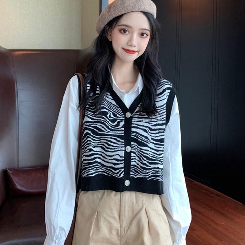 Áo sát nách cardigan cổ chữ V trẻ trung cho nữ