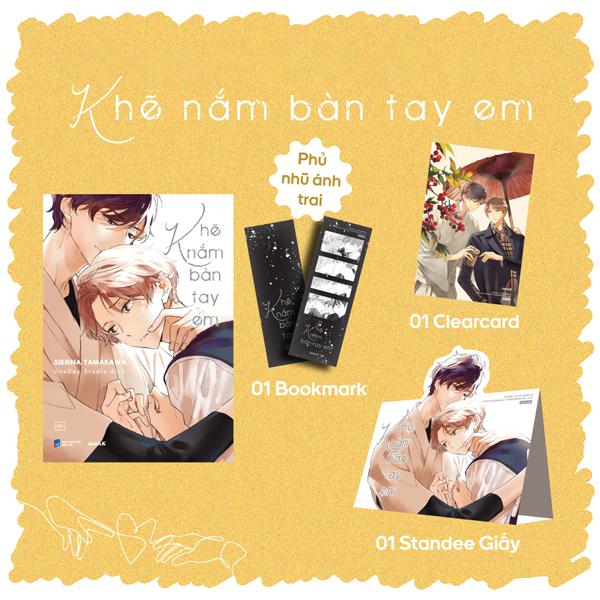 Sách - Khẽ Nắm Bàn Tay Em - Tặng Kèm Bookmark Phủ Nhũ Ánh Trai + Clearcard + Standee Giấy