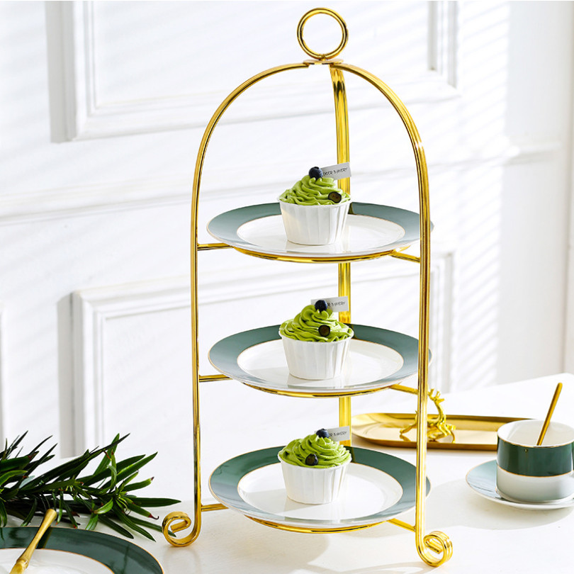 Đĩa bánh trang trí 3 tầng MORANDI SILK GOLD