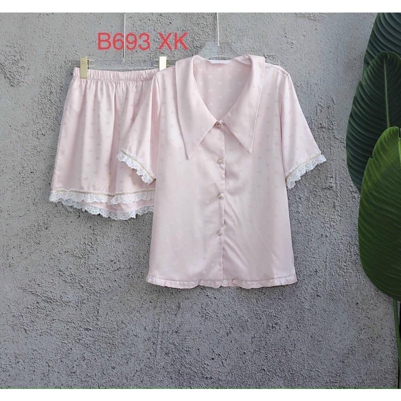 BỘ PIJAMA HỒNG DÁNG TIỂU THƯ XINH