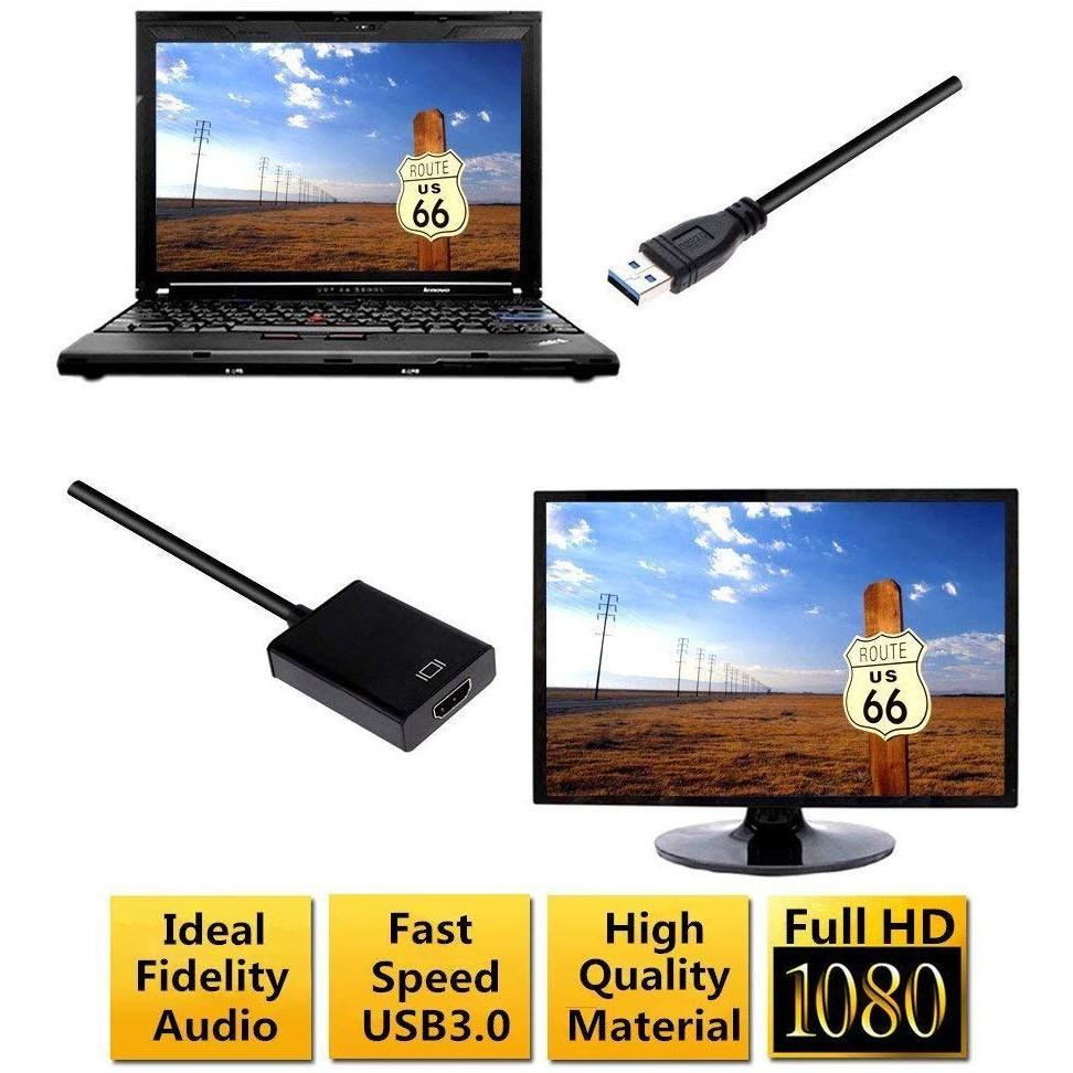 Cáp chuyển Usb ra HDMI FullHD cho laptop, pc - Hồ Phạm