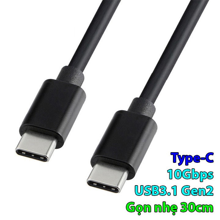 Cáp USB3.1 30cm 2 đầu type-C