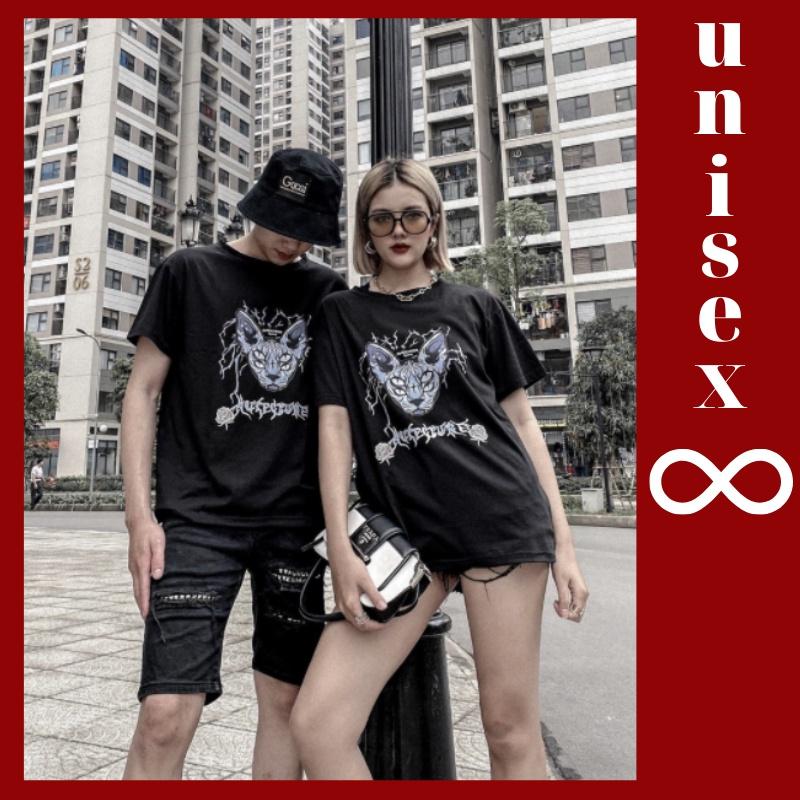 Áo Phông Rộng Dáng Unisex Cho Cả Nam Và Nữ - Áo Thun Thiết Kế In 5D - Chất Vải Cotton Cao Cấp Dày Dặn Mặc Cực Thích T5