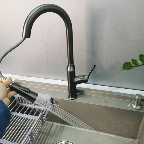 Vòi rửa bát GRÜNDER nóng lạnh có dây rút cao cấp