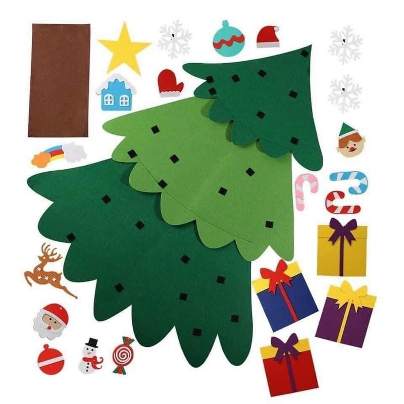 SET DIY TRANG TRÍ THÔNG GIÁNG SINH NOEL BẰNG VẢI