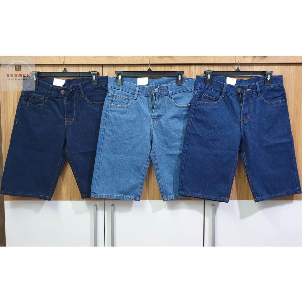 Quần Jean Lửng Nam-Quần Short Jean Nam Cao Cấp SUNMEN-Hàng VNXK 100