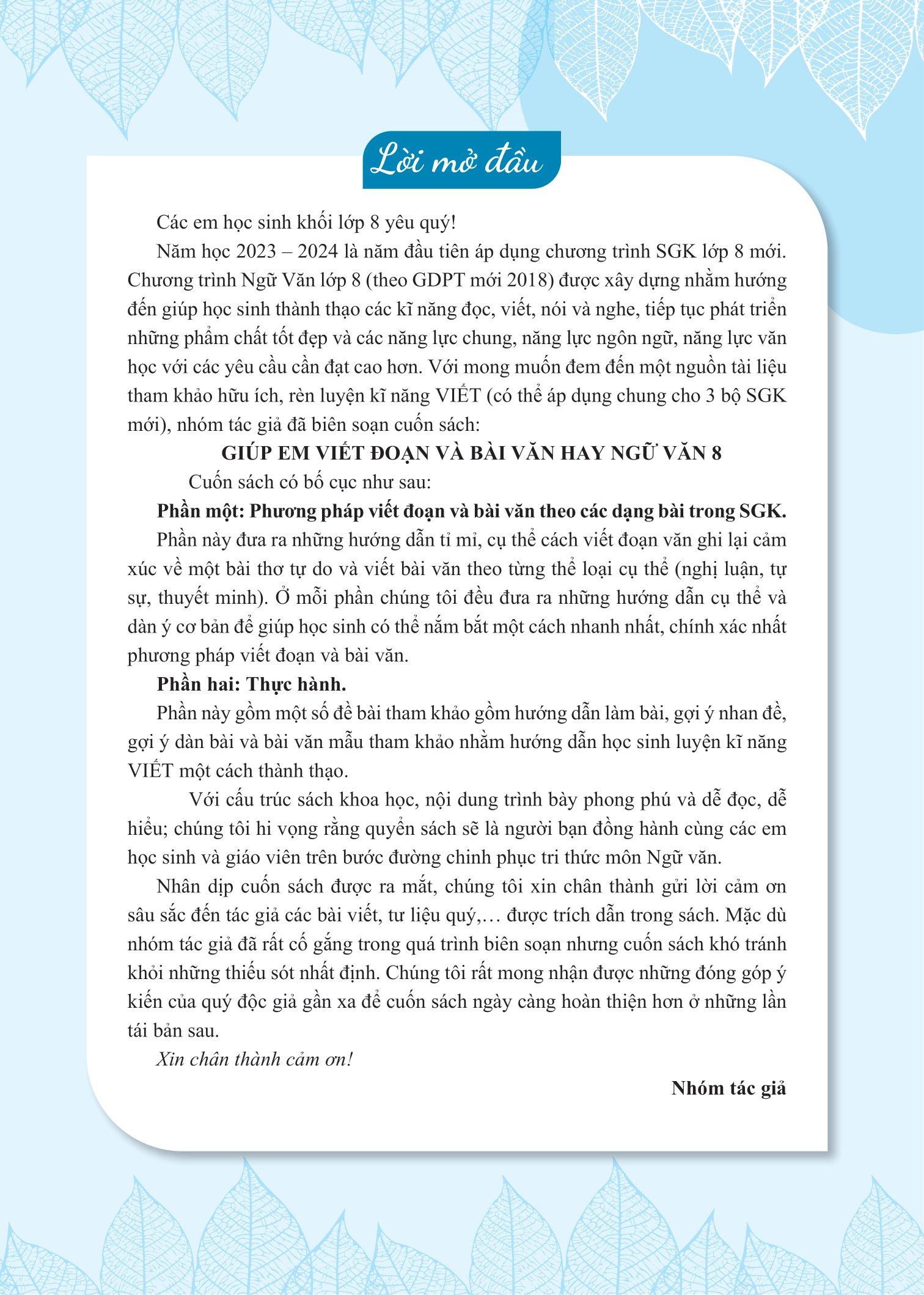 Giúp Em Viết Đoạn Và Bài Văn Hay Ngữ Văn 8