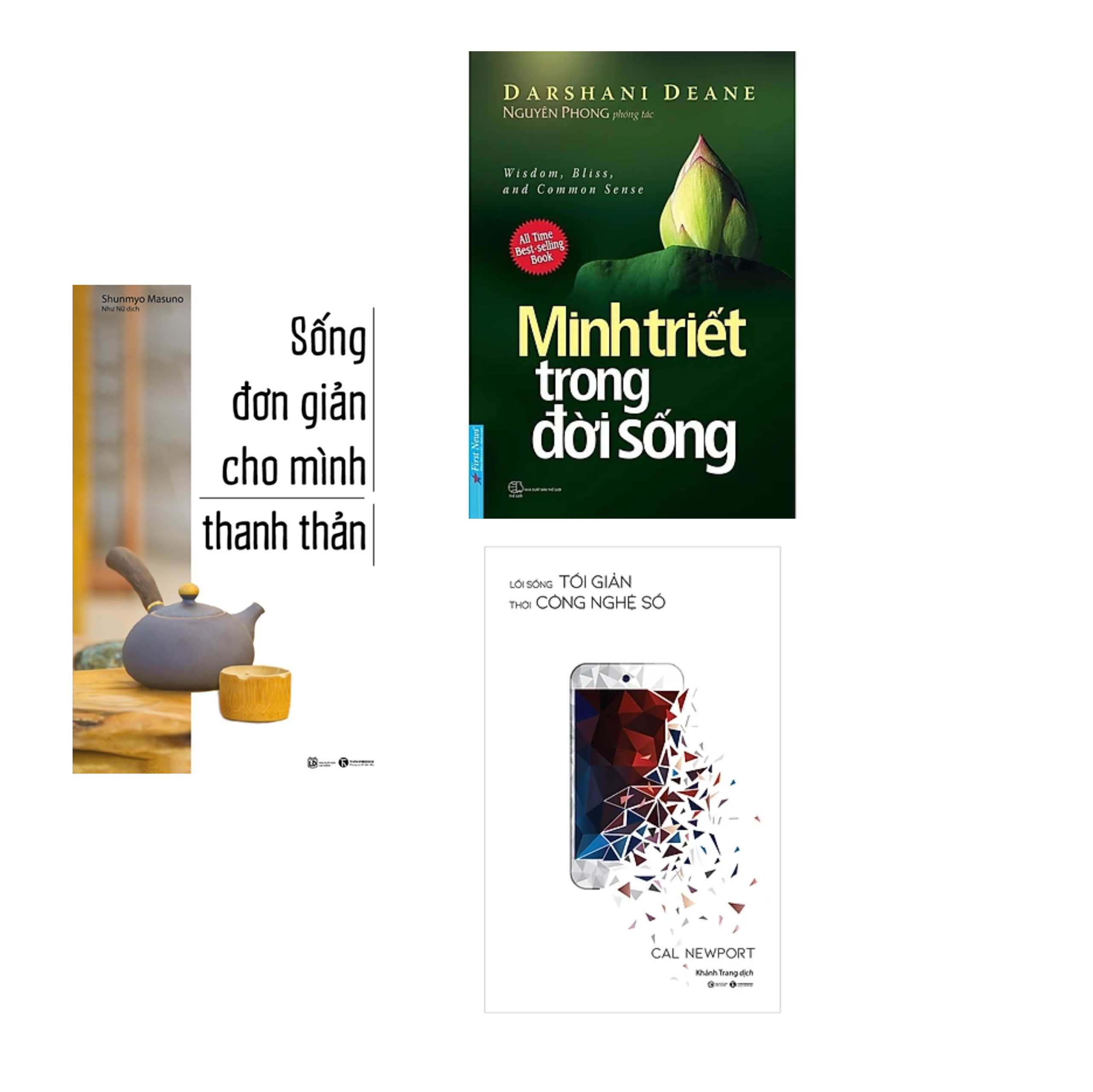 Combo Tuyệt Chiêu Sống Tối Gỉan: Lối Sống Tối Giản Thời Công Nghệ Số + Minh Triết Trong Đời Sống + Sống Đơn Giản Cho Mình Thanh Thản