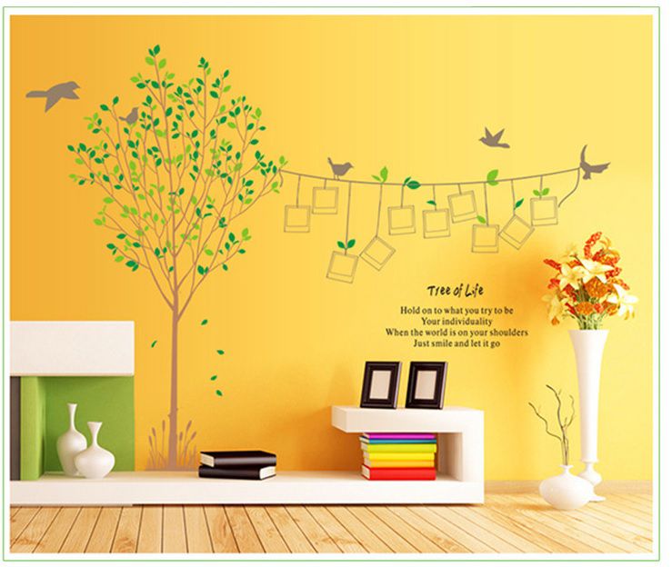 Decal dán tường Cây xanh khung ảnh số 11 trang trí nhà cửa đẹp, sáng tạo