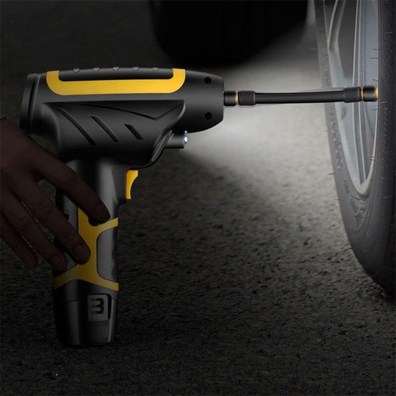 Máy bơm hơi không dây 120W 12V kỹ thuật số có thể tháo rời tiện dụng
