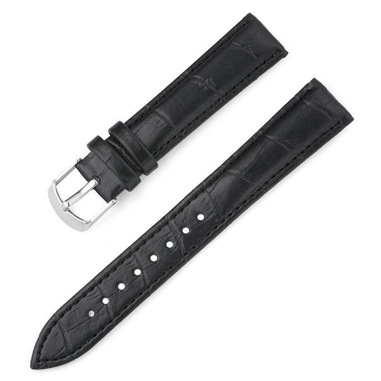 Dây da đồng hồ P26 dập vân cá sấu không thấm nước size 14 16 18 20 22 24mm Phụ kiện đồng hồ