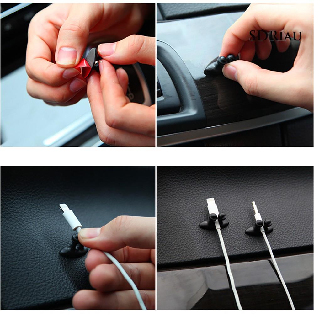 Set 8 Kẹp Cố Định Dây Cáp Tiện Dụng Cho Xe Ô Tô