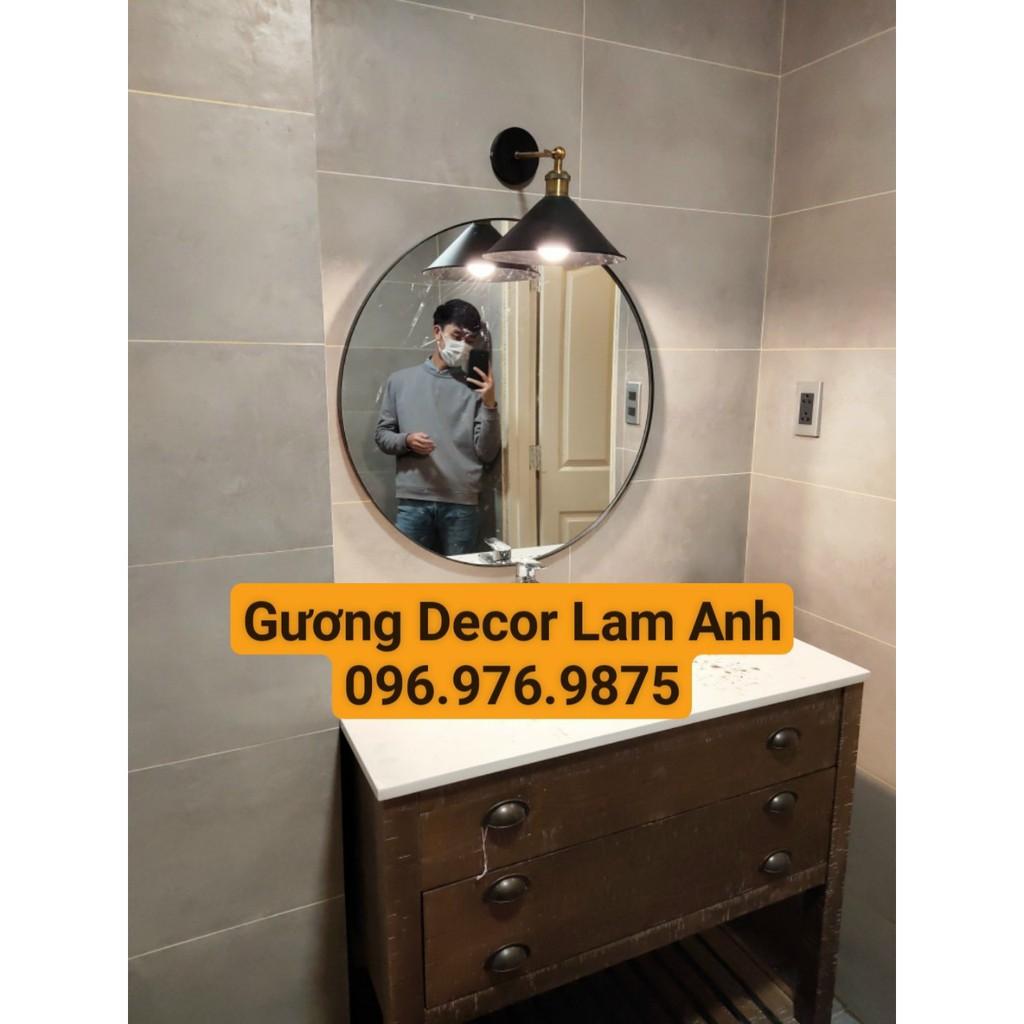 Gương Viền Thép tĩnh điện phôi Bỉ 5mm - D40,D50,D60cm