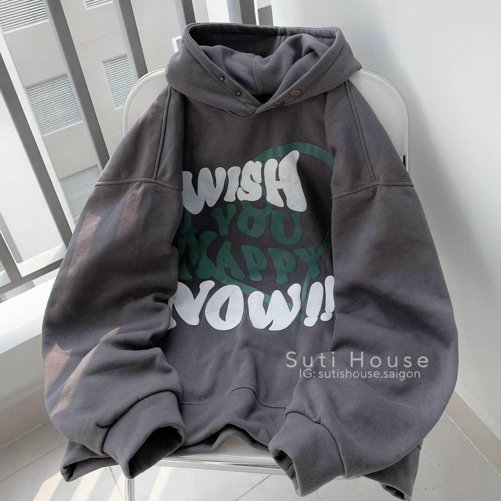 Áo Hoodie WISH YOU Unisex Kiểu Hàn Quốc Đẹp - FREESHIP ĐẸP -Khoác Nỉ Ngoại Chống Nắng Nam Nữ Có Nón Mũ 2 Lớp