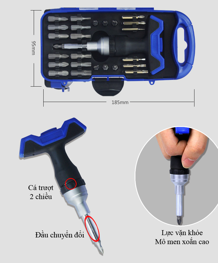 Bộ cờ lê, tua vít đa năng 26in1 LC-90026Ac
