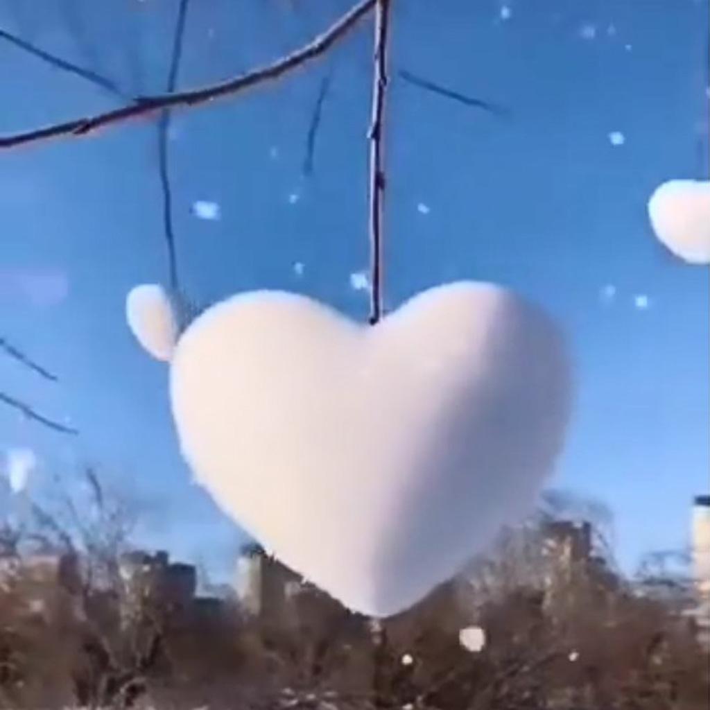 2x Heart Shape Snow Ball  Children Outdoor Snowball   Toys