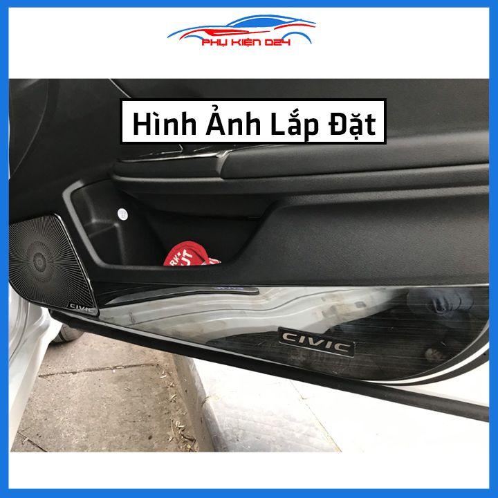 Bộ ốp tapli Civic 2016-2017-2018-2019-2020-2021-2022 vân Titan chống xước va đập khi mở cửa và làm đẹp xe