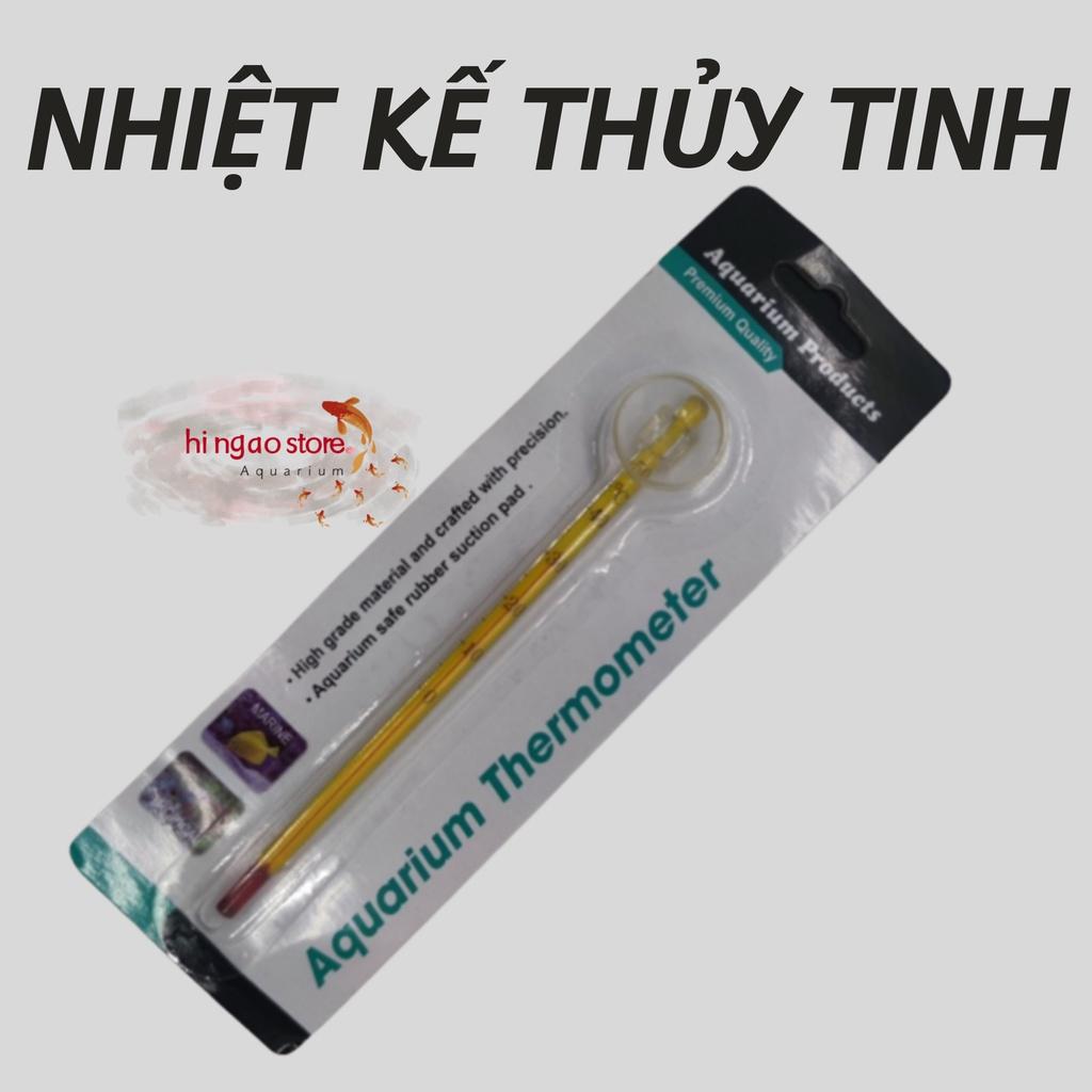 Nhiệt kế thủy tinh đo nhiệt độ hồ cá, tép - Phụ kiện cá cảnh - Hingaostore.