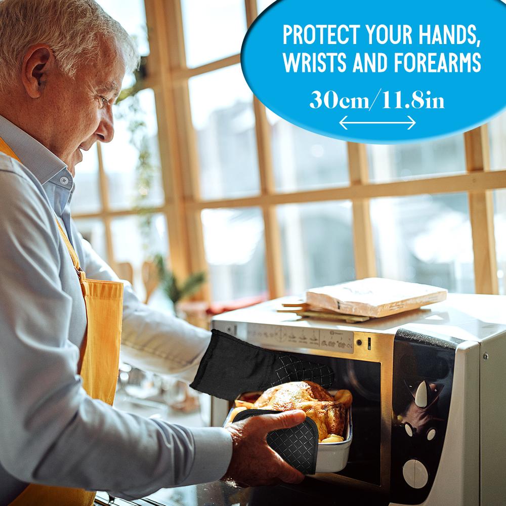 Bộ găng tay lót nồi gồm 4pcs cho lò nướng, BBQ và các món nóng
