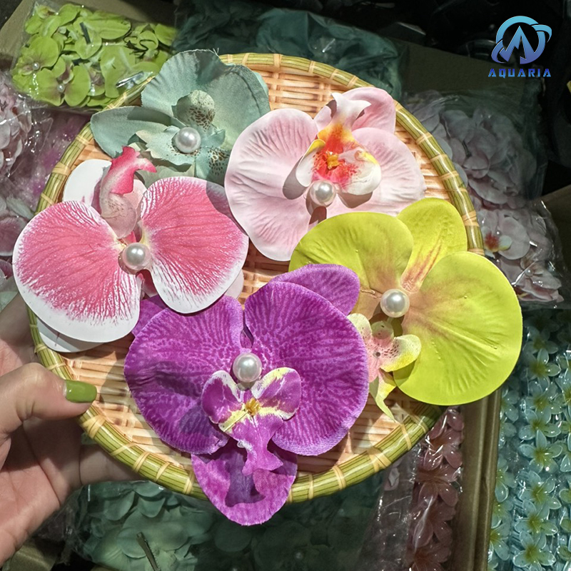 Kẹp Tóc Lan Hồ Điệp Nhiều Màu Phalaenopsis Đi Biển Phong Cách Retro Hot Trend