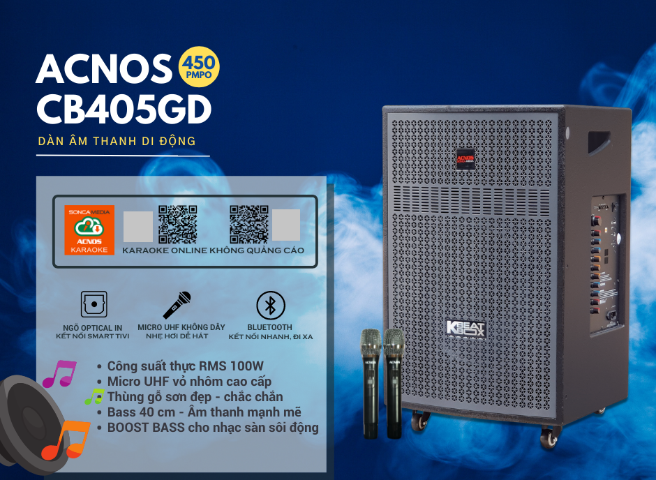 Dàn âm thanh di động ACNOS CB405GD