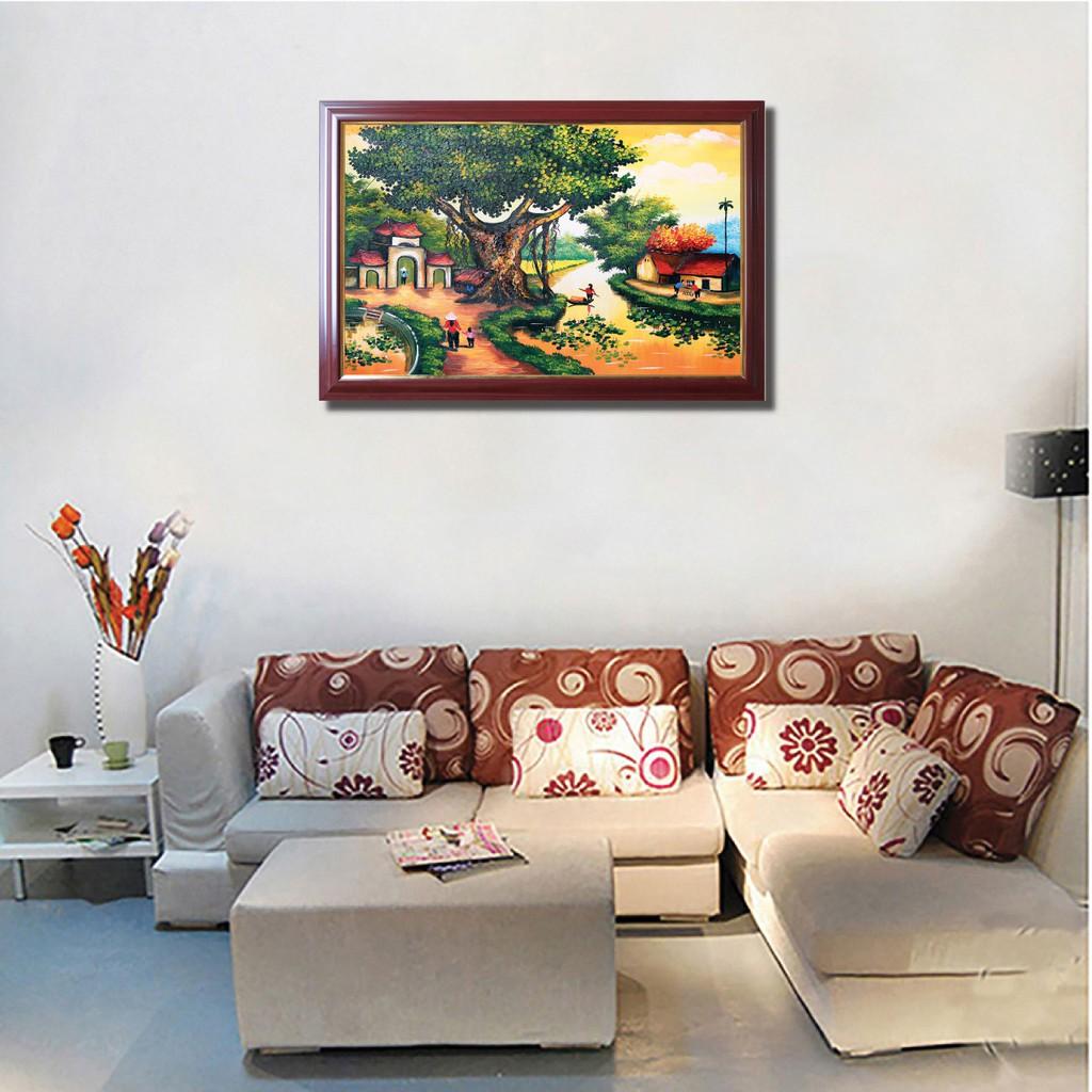 Tranh làng quê Việt, quà tặng lưu niệm TDQ-08